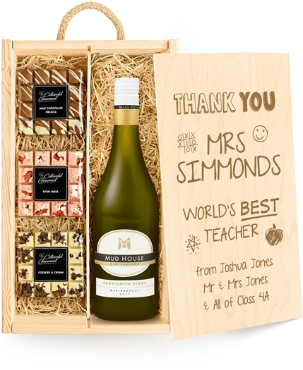 Gifts For Teacher's Personalised Chocolate Tasting Experience With White Wine